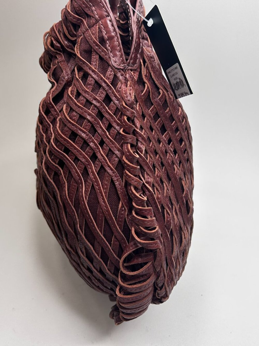 LOCKHEART Charlottes Web Elain Cognac $545 NWT Hobo Shoulder Bag Leather Slouchy - Picture 6 of 16